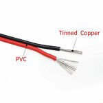 Flat Ribbon Wire Cable Manufacturer - Stranded 2468 PVC 2 Pin Red Black 16-28AWG