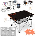 Solar Table Manufacturer - Portable Foldable with Fast Solar Panel Charger for Outdoor
