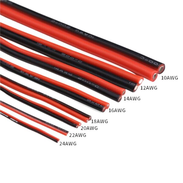 Silicone Wire Manufacturer - 10-24AWG Extra Soft Double Parallel Red & Black Copper