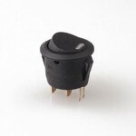 Push Button Switch - 3pin Self-locking Round Panel Mount Reset Push Button