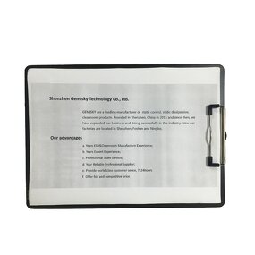 ESD Clip Board Manufacturer - A4 Plastic Black Anti Static Document Holder for Cleanroom