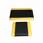 ESD Anti-fatigue Mat Manufacturer - Black&Yellow Non-slip Diamond Plate PVC Rubber