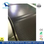 ESD Anti-fatigue Mat Manufacturer - Black&Yellow Non-slip Diamond Plate PVC Rubber