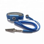 ESD Wrist Strap Manufacturer - GS-A04105 Elastic Blue Adjustable 10MM Metal Antistatic