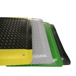 ESD Anti-fatigue Mat Manufacturer - Black&Yellow Non-slip Diamond Plate PVC Rubber