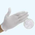 ESD Gloves Manufacturer - Free Sample 100% Cotton Microfiber White for Jewelry Silver