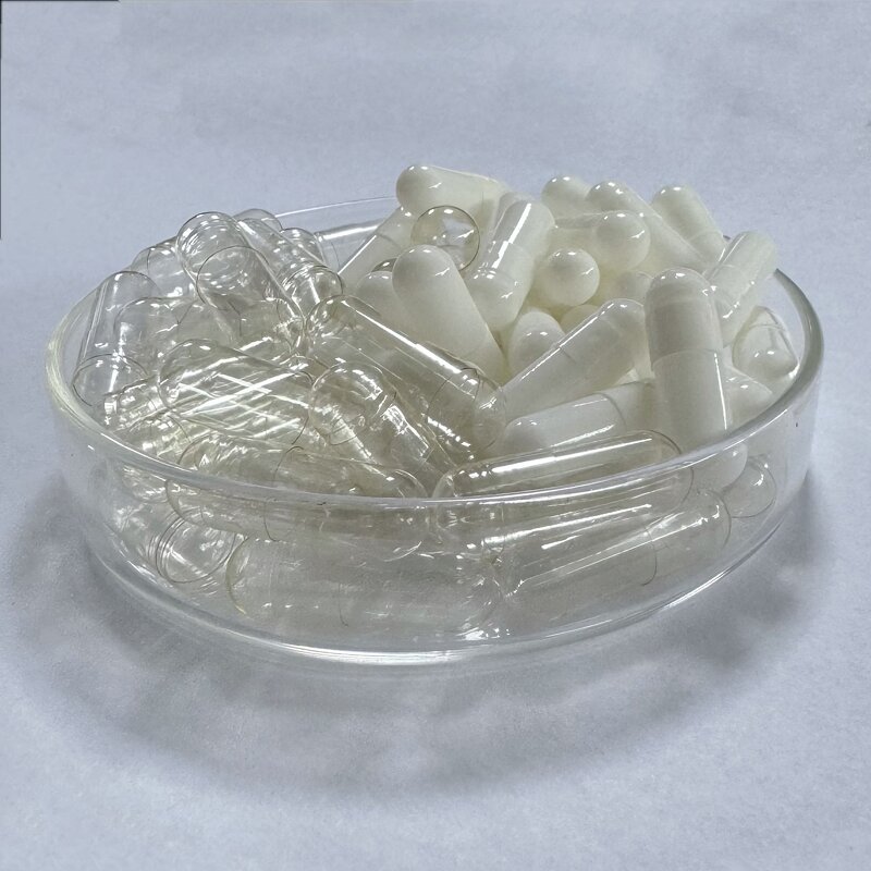 Enteric Coated Capsules - Size 000 1-4 Clear Bone Slow Absorption Hard Empty Capsule