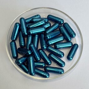 Gelatin Capsules Manufacturer - Size 00 0 1 Customized Pearl Heavy Blue Pharmaceutical Capsule