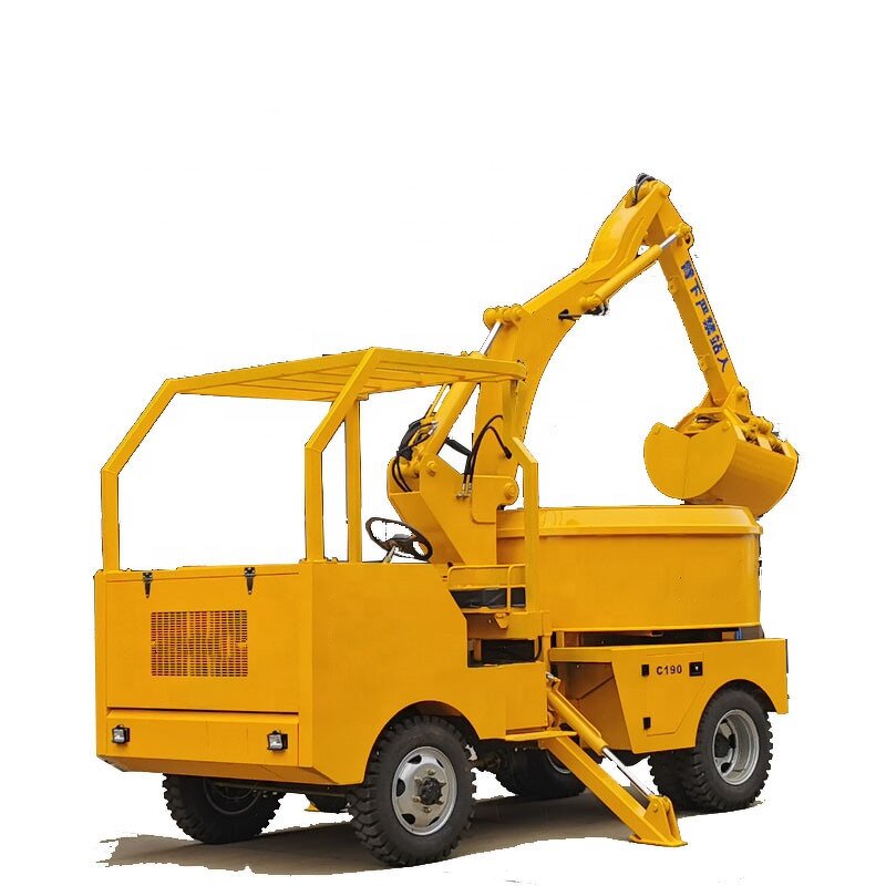Concrete Mixer - 1.5CBM Mobile Pump Self Loading Mini Concrete Mixer Truck