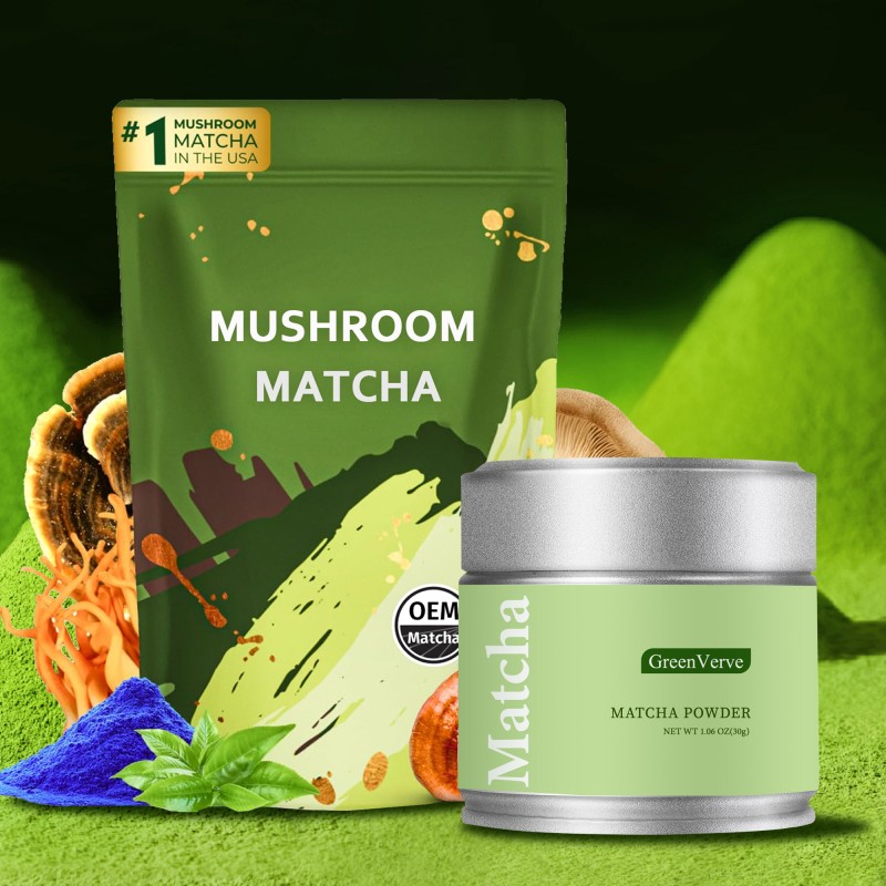 Mushroom Matcha Powder Factory - Organic Adaptogen Neutral