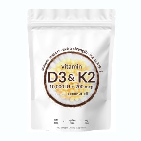 Vitamin D3 K2 Softgels Supplier - OEM High Purity Non GMO