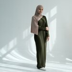 Inner Dress - 8 Colors Long Sleeve Modal Knitted Under Abaya Muslim