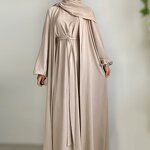 Abaya Manufacturer - 2023 6 Colors New Design Dubai 2 Piece Muslim Abaya Set