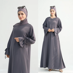 Abaya Manufacturer - 2025 Ramadan Eid 6 Colors Dubai Plain Nida Adjustable Strings