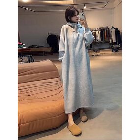 Abaya Manufacturer - 3 Colors Knitted Hoodies Style Autumn Winter Muslim Dress