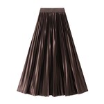 Long Skirt - 20 Colors Pleated Satin Fashion Muslim Women Modest Wear