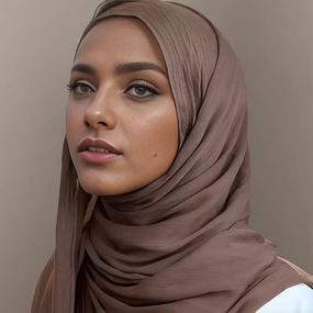 Hijab Scarf - Rolled-Edge Rayon Cotton Elegant Middle East Best-Selling