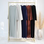 Abaya Manufacturer - 5 Colors Linen Cotton With Strings Tied Eid Modest Dress