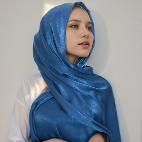 Hijab Scarf - Imitation Silk Matte Velvet Antislip Shawl Muslim Women