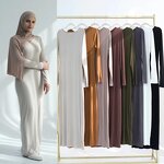 Inner Dress - 8 Colors Long Sleeve Modal Knitted Under Abaya Muslim