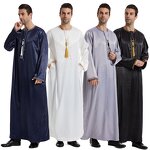 Men Thobe - Premium Quality Qatar Arabic Traditional Muslim Men Robe