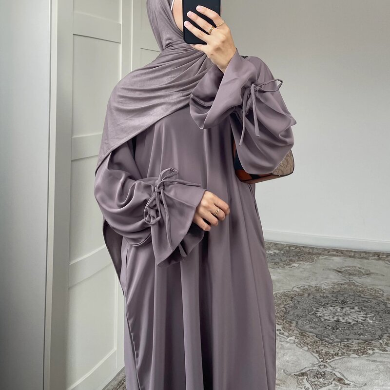 Abaya Manufacturer - 2025 Ramadan Eid 6 Colors Dubai Plain Nida Adjustable Strings