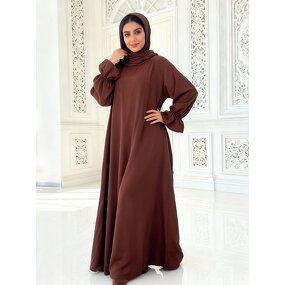 Abaya Manufacturer - Nida Simple With Hijab 2 Piece Set K104 Modest Muslim