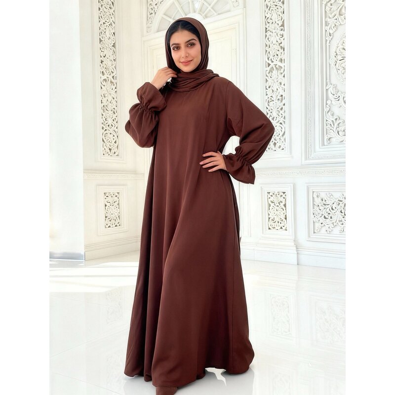 Abaya Manufacturer - Nida Simple With Hijab 2 Piece Set K104 Modest Muslim
