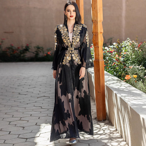 Abaya Dress - New Middle Eastern Muslim Elegant Embroidered Long Dubai