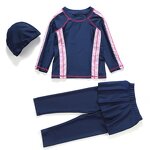 Kids Swimwear - H2011 Islamic 3 Piece Set Swimsuit Children Girls Muslim