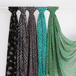 Hijab Scarf - Malaysian Printed Chiffon Rose Flower Ethnic Shawl Wholesale