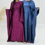 Abaya Manufacturer - 2025 Eid 11 Colors Silver Printed Batwing Butterfly Kaftans