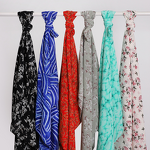Hijab Scarf - Malaysian Printed Chiffon Rose Flower Ethnic Shawl Wholesale