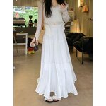Long Skirt - Fashionable Tassel Cake Long Maxi Women Skirt