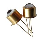 Amber LED - TO18 600nm InGaAsP Spherical glass lens Hermetically sealed