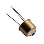 Amber LED - TO18 600nm InGaAsP Spherical glass lens Hermetically sealed