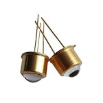 Amber LED - TO18 600nm InGaAsP Spherical glass lens Hermetically sealed