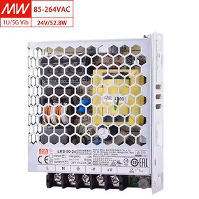 Power Supply Manufacturer - MEAN WELL LRS-50-24 24V 2.2A 50W 88% Eff. Metal Case for USA Shipping