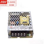 Power Supply Manufacturer - MEAN WELL LRS-50-5 5V 10A 50W 83% Eff. Metal Case for USA Shipping