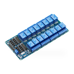 Relay Module - 16-channel 5V 12V Optocoupler LM2596 Power Supply Board