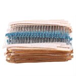 Resistor Kit - 1280PCS 1/4W 1% 1ohm-10Mohm 64 Values Metal Film