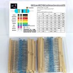 Resistor Kit - 1280PCS 1/4W 1% 1ohm-10Mohm 64 Values Metal Film