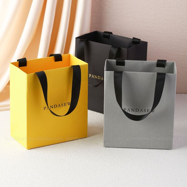 Paper Bag Manufacturer - Custom Logo Luxury Gift Bag Wedding Jewelry Ribbon Handles