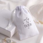 Cotton Bag Manufacturer - Custom Logo 13x8cm 100% Organic Muslin Cotton Pouch