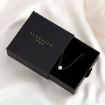 Jewelry Box Manufacturer - Custom Logo Black Fashion Cardboard Drawer Jewelry Box