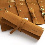 Jewelry Organizer - Custom Logo 1.4mm Microfiber Travel Necklace Earrings Ring Pouch