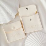 Jewelry Pouch Manufacturer - Custom Logo Microfiber Envelope Flap Snap Button Pouch