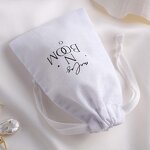 Cotton Bag Manufacturer - Custom Logo 13x8cm 100% Organic Muslin Cotton Pouch