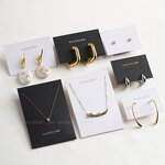 Display Card Manufacturer - 8x8/6x6cm Black Custom Logo Earring Necklace Card