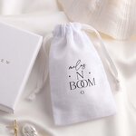 Cotton Bag Manufacturer - Custom Logo 13x8cm 100% Organic Muslin Cotton Pouch